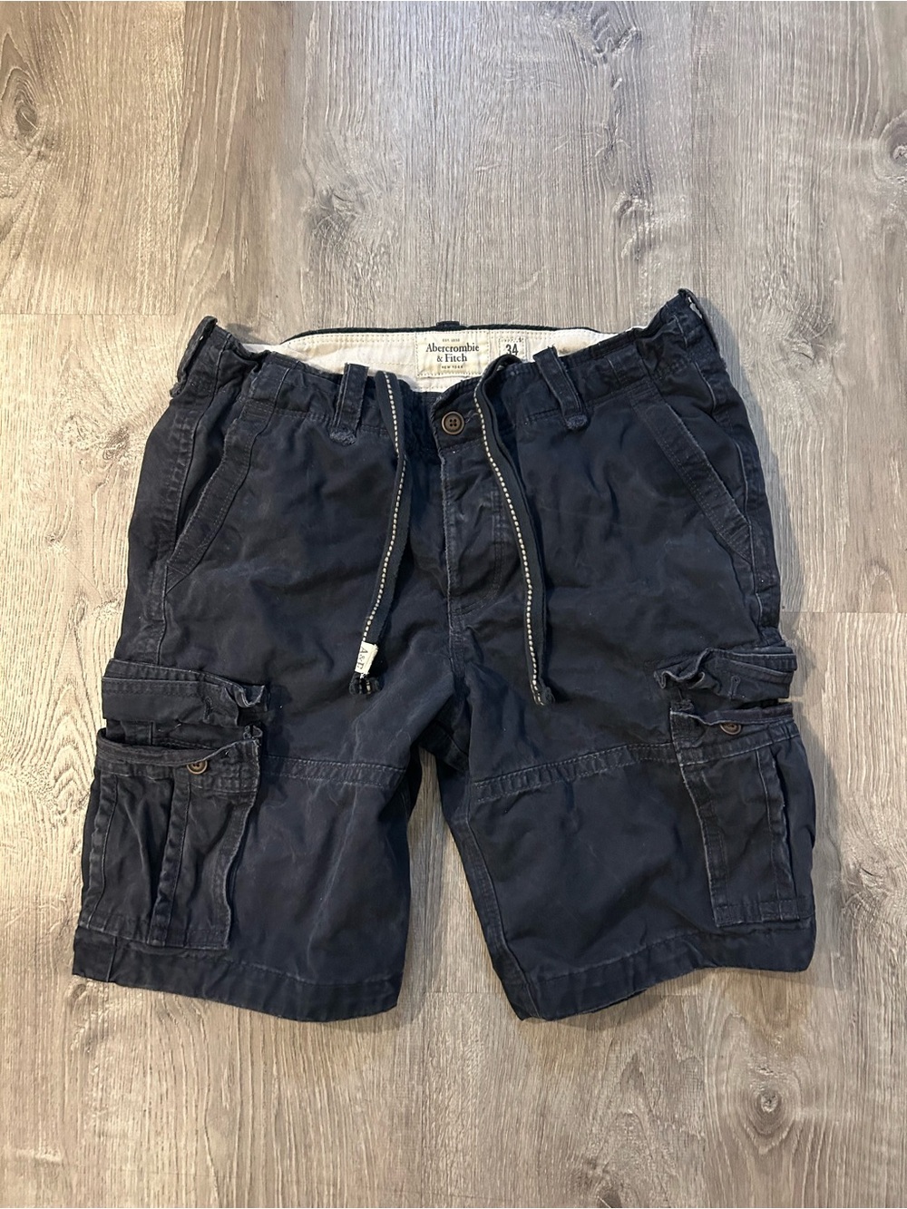 Vintage Abercrombie & Fitch Navy Cargo Shorts for Men